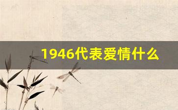 1946代表爱情什么意思_爱情数字密码 1949的汉字拼音谐音